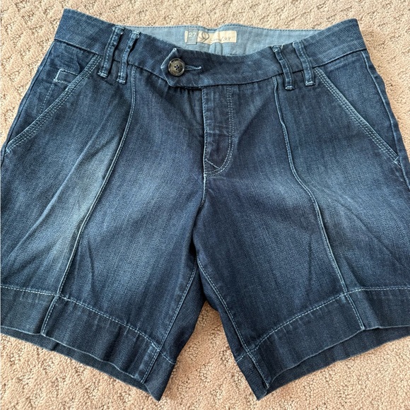 Level 99 Dark Blue Jean Shorts - Picture 1 of 5
